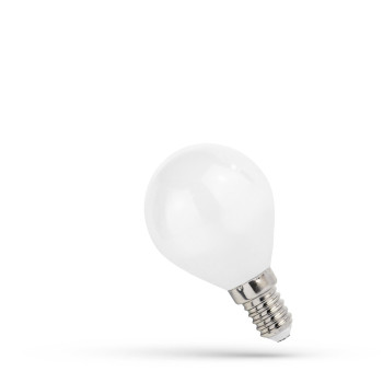 SpectrumLED E14 LED izzó 6W 2700 Kelvin-kisgömb formájú 55W-ot kiváltó-opál fehér filament LED izzó opál (SPE-WOJ14394) E14