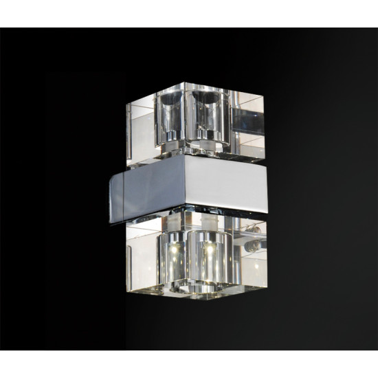 Azzardo BOX 2 átlátszó fali lámpa (AZ-0035) G4 2 izzós IP20