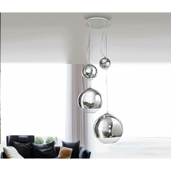 Azzardo Silver ball 4 átlátszó függesztett lámpa (AZ-2531) E27 4 izzós IP20
