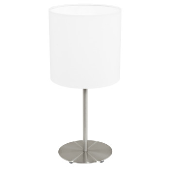 EGLO PASTERI matt nikkel-fehér asztali lámpa (EG-31594) E27 1 izzós IP20