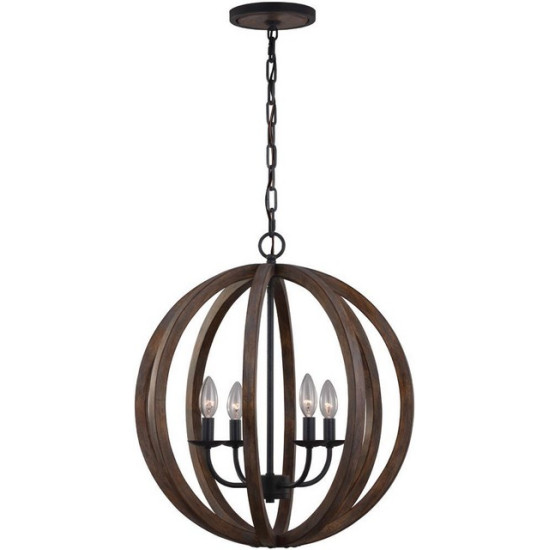 Elstead ALLIER barna függesztett lámpa (ELS-FE-ALLIER-4P-WW) E14 4 izzós IP20