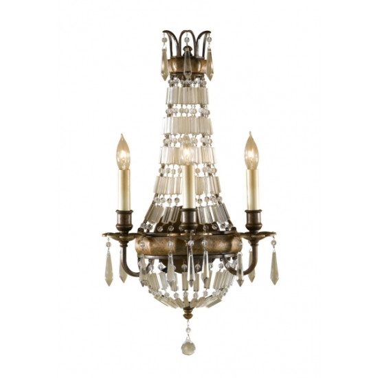 Elstead BELLINI bronz falikar (ELS-FE-BELLINI-W3) E14 3 izzós IP20