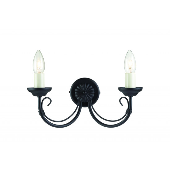 Elstead CHARTWELL fekete falikar (ELS-CH2-BLACK) E14 2 izzós IP20