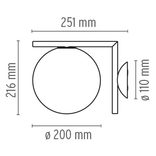 Flos IC Lights króm falikar (FLOS-C/W1 Chrome) E14 1 izzós IP20