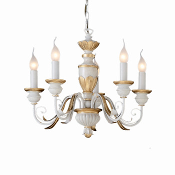 Ideal Lux FIRENZE SP5 arany antikolt csillár (IDE-012865) E14  8 izzós IP20