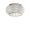 Ideal Lux PASHA PL6 CROMO króm kristály mennyezeti lámpa (IDE-100784) E14 6 izzós IP20