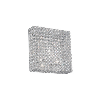 Ideal Lux ADMIRAL PL6 CROMO króm kristály mennyezeti lámpa/fali lámpa (IDE-080345) G9 6 izzós IP20