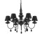 Ideal Lux BLANCHE SP6 NERO fekete csillár (IDE-111872) E14 6 izzós IP20