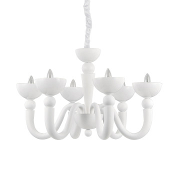 Ideal Lux BON BON SP6 fehér csillár (IDE-093994) E14 6 izzós IP20