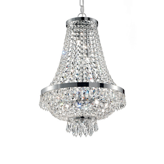 Ideal Lux CAESAR SP6 CROMO króm függesztett lámpa (IDE-033532) G9 6 izzós IP20
