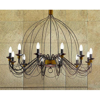 Ideal Lux CORTE SP12 RUGGINE rozsda csillár (IDE-097671) E14 12 izzós IP20