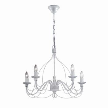 Ideal Lux CORTE SP5 BIANCO ANTICO fehér csillár (IDE-005881) E14  5 izzós IP20