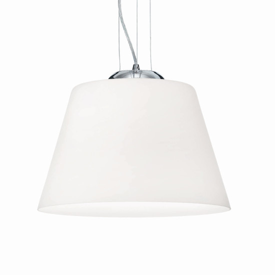 Ideal Lux CYLINDER SP1 D40 BIANCO fehér függesztett lámpa (IDE-025438) E27  1 izzós IP20