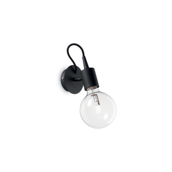 Ideal Lux EDISON AP1 NERO fekete fali lámpa (IDE-148908) E27 1 izzós IP20