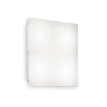 Ideal Lux FLAT PL4 D40 fehér LED mennyezeti/fali lámpa (IDE-134901) GX53 4 izzós IP20