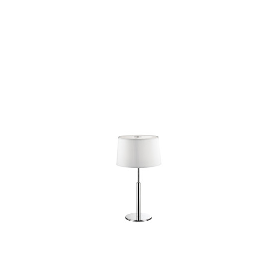 Ideal Lux HILTON TL1 fehér-króm asztali lámpa (IDE-075525) G9 1 izzós IP20