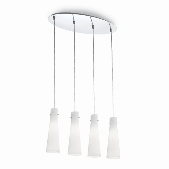 Ideal Lux KUKY SP4 Clear króm függesztett lámpa (IDE-023038) E27  4 izzós IP20