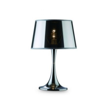 Ideal Lux LONDON TL1 BIG króm-átlászó asztali lámpa (IDE-032375) E27  1 izzós IP20