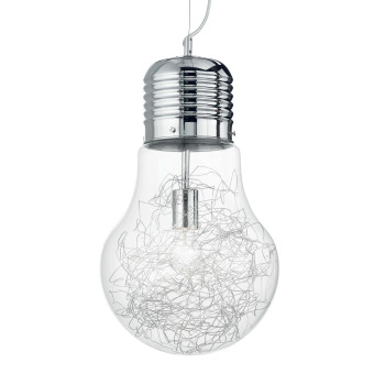 Ideal Lux LUCE MAX SP1 BIG króm függesztett lámpa (IDE-033662) E27  1 izzós IP20