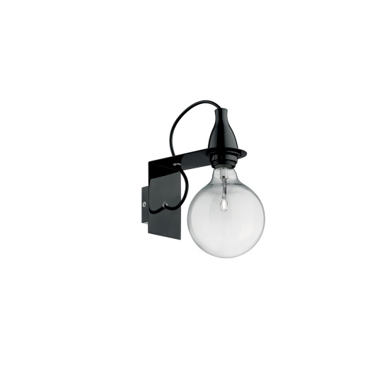 Ideal Lux MINIMAL AP1 NERO fekete falikar (IDE-045214) E27  1 izzós IP20