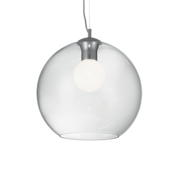 Ideal Lux NEMO CLEAR SP1 D40 króm függesztett lámpa (IDE-052816) E27 1 izzós IP20