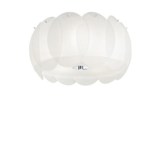 Ideal Lux OVALINO PL5 BIANCO króm mennyezeti lámpa (IDE-093963) E27 5 izzós IP20