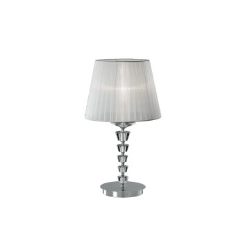 Ideal Lux PEGASO TL1 BIG króm-fehér asztali lámpa (IDE-059259) E27  1 izzós IP20