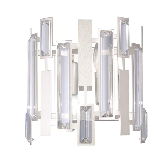 Italux Lukas ezüst pezsgő kristály fali lámpa (IT-WL-43383-2A) E14 2 izzós IP20