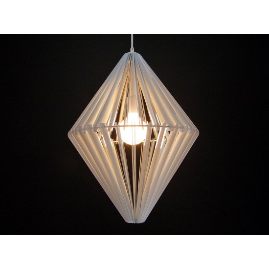 Lampalu Rombus fehér függesztett lámpa (LAML-Rombus) E27 1 izzós IP20