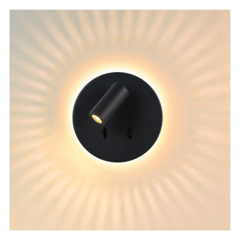 Lucide Bentjer fekete fali lámpa (LUC-79201/09/30) LED 1 izzós IP20