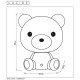 Lucide Dodo Bear fehér LED asztali gyerek lámpa (LUC-71590/03/31) LED 1 izzós IP20