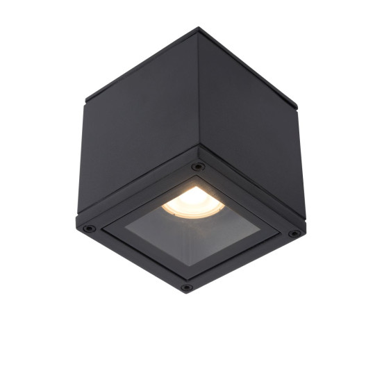 Lucide Aven fekete fürdőszobai mennyezeti lámpa (LUC-22963/01/30) GU10 1 izzós IP65