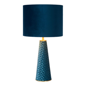 Lucide Velvet kék asztali lámpa (LUC-10501/81/37) E27 1 izzós IP20