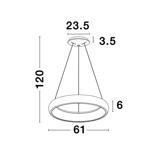 Nova Luce Albi fehér függesztett lámpa (NL-8105601D) LED 1 izzós IP20