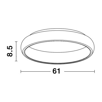 Nova Luce Albi fehér mennyezeti lámpa (NL-8105606D) LED 1 izzós IP20