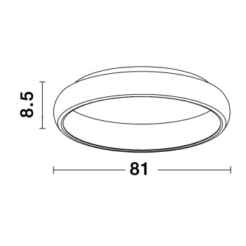 Nova Luce Albi fehér mennyezeti lámpa (NL-8105607D) LED 1 izzós IP20