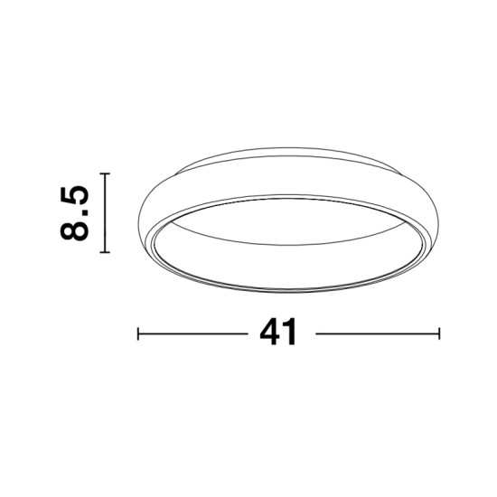 Nova Luce Albi ezüst mennyezeti lámpa (NL-8105615) LED 1 izzós IP20