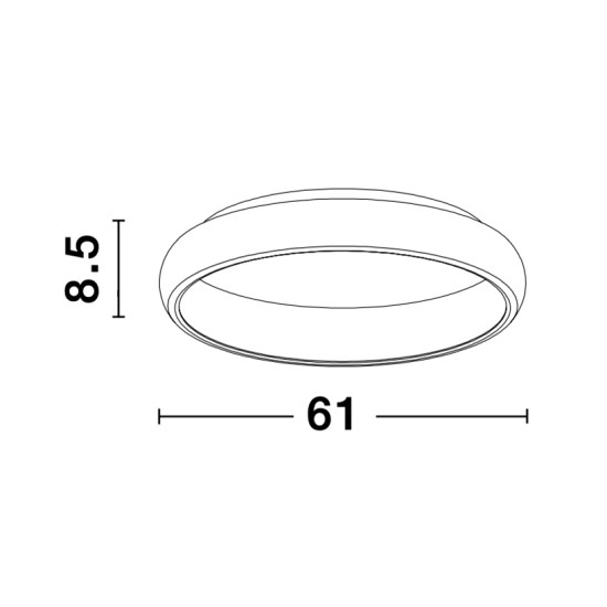 Nova Luce Albi ezüst mennyezeti lámpa (NL-8105617) LED 1 izzós IP20