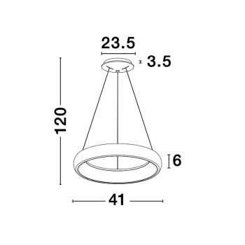 Nova Luce Albi fehér függesztett lámpa (NL-8105618) LED 1 izzós IP20