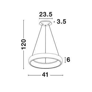 Nova Luce Albi fekete függesztett lámpa (NL-8105620) LED 1 izzós IP20