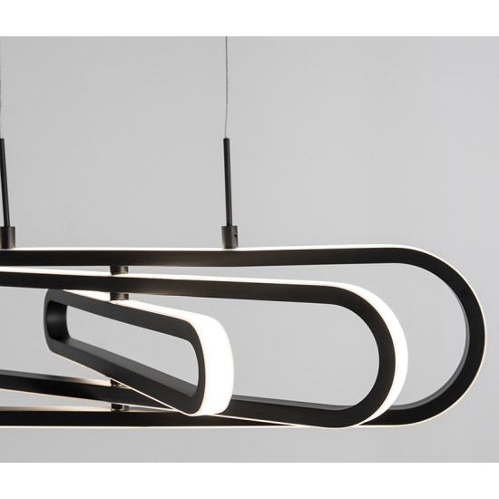 Nova Luce Arte fekete függesztett lámpa (NL-9110351) LED 1 izzós IP20