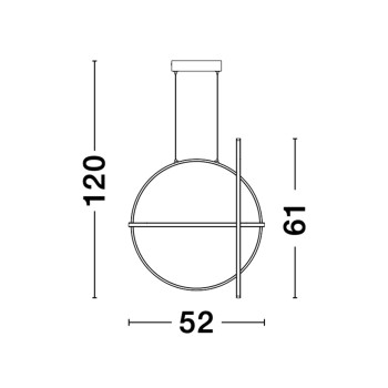 Nova Luce Arte sárga függesztett lámpa (NL-9114862) LED 1 izzós IP20