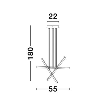 Nova Luce Eben fekete függesztett lámpa (NL-9010033) LED 1 izzós IP20