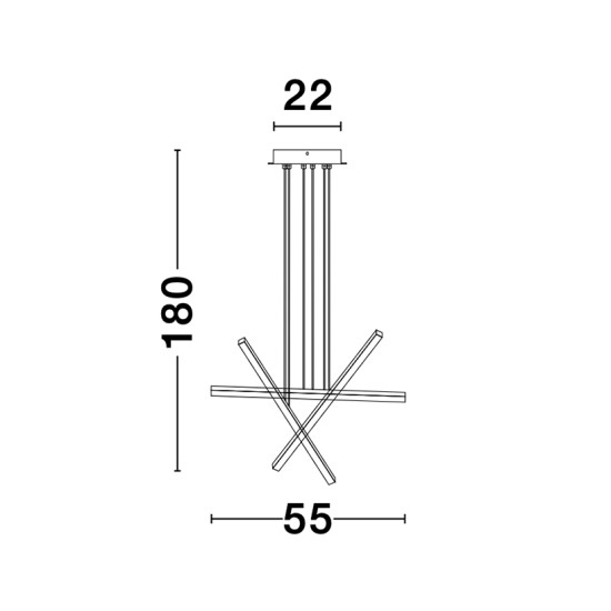 Nova Luce Eben fekete függesztett lámpa (NL-9010033) LED 1 izzós IP20