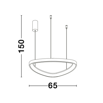 Nova Luce Esteva fehér függesztett lámpa (NL-9053551) LED 1 izzós IP20