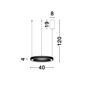 Nova Luce Fiore sárgaréz függesztett lámpa (NL-9285410) LED 1 izzós IP20