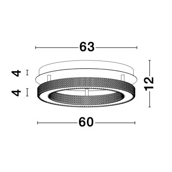 Nova Luce Fiore sárgaréz mennyezeti lámpa (NL-9285620) LED 1 izzós IP20