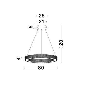 Nova Luce Fiore sárgaréz függesztett lámpa (NL-9285810) LED 1 izzós IP20