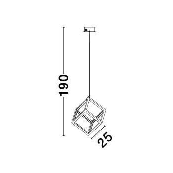 Nova Luce Gabbia fekete függesztett lámpa (NL-9818251) LED 1 izzós IP20