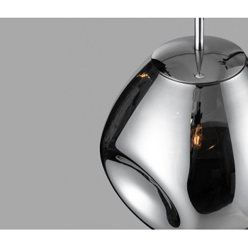 Nova Luce Lava ezüst függesztett lámpa (NL-9190402) E27 1 izzós IP20